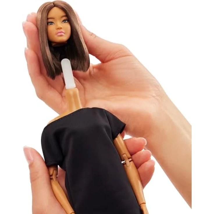 Barbie Anziehpuppe Barbie Basics-Sammelpuppe Modell 1, zeitloses „kleines Schwarzes“ aus dehnbarem Stoff – Bild 6