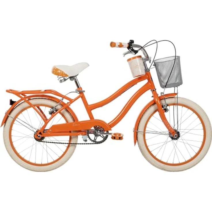 Huffy Deluxe Cruiser 20-Zoll Jugendfahrrad, Singlespeed, orange mit Lenkerkorb und Getränkehalter – Bild 3