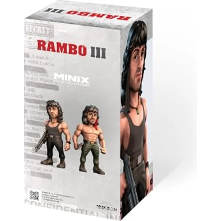 MINIX - Movies #110 - Rambo III Sammelfigur 12 cm mit T-Shirt, PVC Figuren in Ausstellungsbox – Bild 4