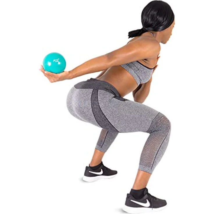 ProsourceFit Gewichtete Trainingsbälle für Pilates, Yoga, Krafttraining und Physiotherapie, 0,9 kg, Grün (ps-222-smb-1,8 kg) – Bild 5