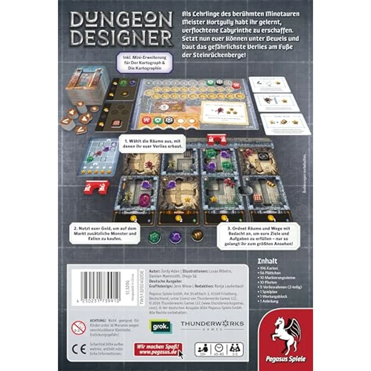 Pegasus Spiele 51320G Dungeon Designer, Flexibel gestaltbar, hochwertiges Material, ideale Qualität – Bild 4