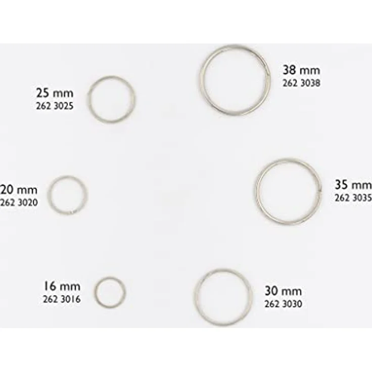 WEDO 2623025 Schlüsselringe Metallringe, 25 mm Durchmesser, glanzvernickelt, 100 Stück, silber – Bild 3