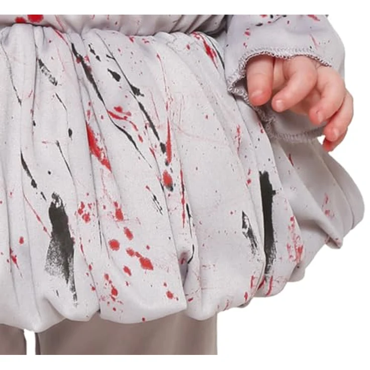 FIESTAS GUIRCA Guirca Bliksemse Terror Clown Kind Kostuum, grau-rot, für Kinder von 18-24 Monaten, feuerhemmendes Polyester, ideal für Halloween und Partys – Bild 4