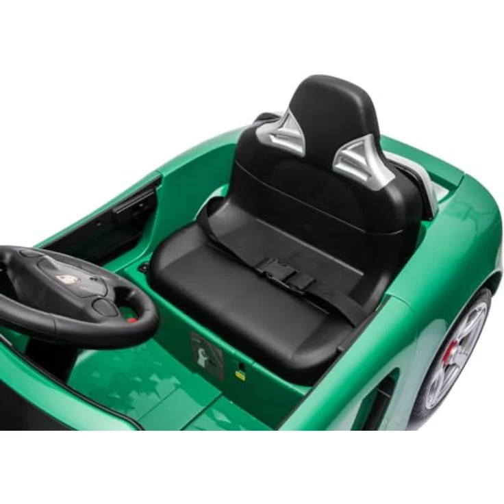 Sun Baby Porsche Carrera GT Kinderauto, Elektrofahrzeug mit 12V Akku, MP3-Funktion, Fernbedienung, grün – Bild 3