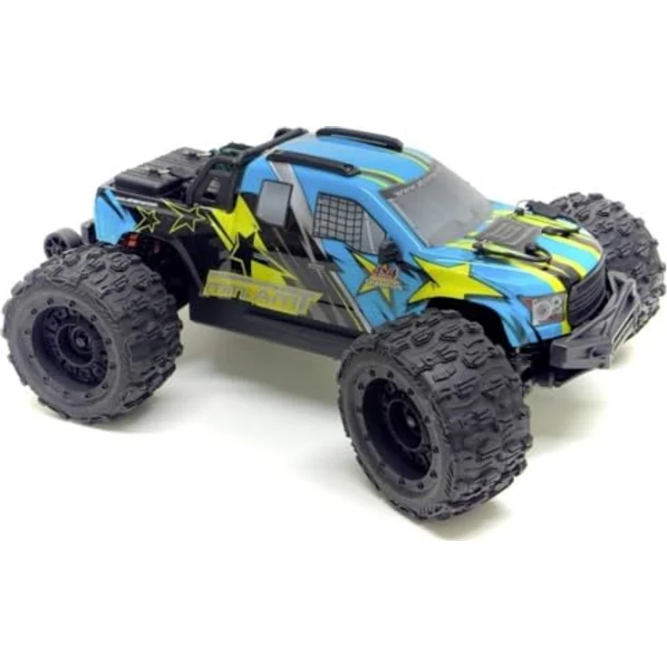 Absima 1:16 3S BL MINI AMT Fluo-Blue, Brushless Monster Truck mit 70 km/h Höchstgeschwindigkeit, 4WD RTR – Bild 2