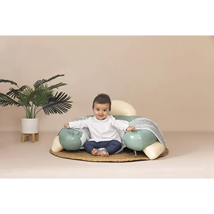 Smoby Toys - Little Smoby Babysitz mit Spieltisch - aufblasbarer Rundsitz mit Rücken- und Armlehne, Sitzbezug und Activity Tisch - für Kinder ab 6 Monate – Bild 5