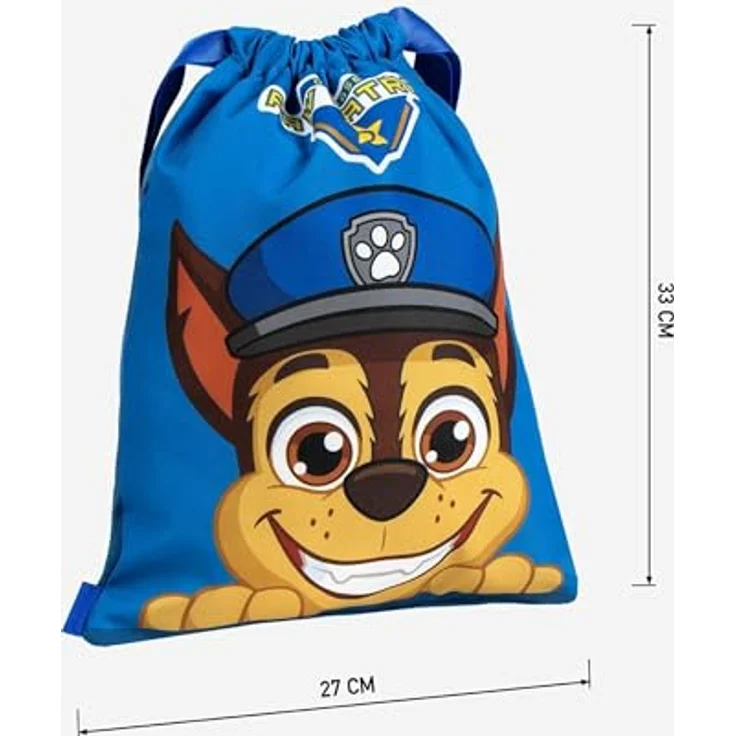 Cerda Turnbeutel Paw Patrol, leichter Polyester-Sportbeutel mit Rückengurten für Sport und Freizeit – Bild 3