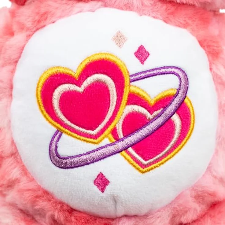 Troetelbeertjes Care Bears Kuscheltier 35cm Colour Splash Love-a-Lot Bear, Plüsch-Teddybär mit detailliertem Belly Badge-Design – Bild 3