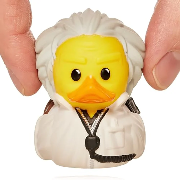 TUBBZ Kleine Doc Brown Sammelbare Vinyl-Gummientenfigur - Offizielles Zurück in die Zukunft Merchandise - Retro Action Filme & TV, 5 Zoll, Braun – Bild 1