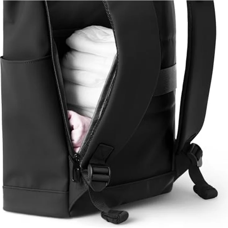 Kikkaboo Cerise Wickeltasche, Rucksack mit großem Innenfach, gepolstertem Rücken und Wickelunterlage, rosa – Bild 8