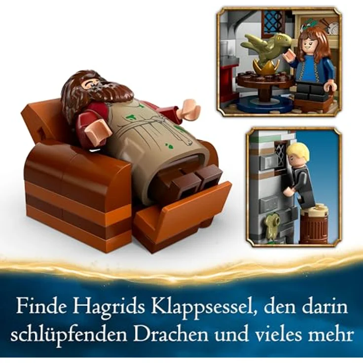 LEGO Harry Potter Hagrids Hütte: EIN unerwarteter Besuch Set mit 5 Mini-Figuren und 2 Tierfiguren, Geschenk für 8-jährige Mädchen, Jungs und Kinder, magisches Abenteuer-Spielzeug 76428 – Bild 4