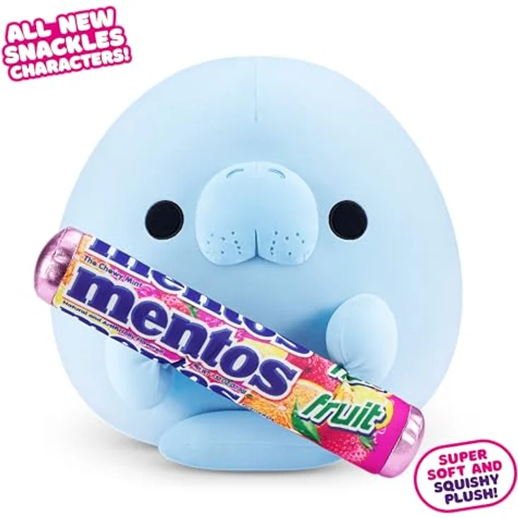 Snackles Serie 2, 35 cm ZURU Plüschspielzeug mit Snackmarken-Accessoire (Sea Cow, Mentos), superweicher Kuschelfreund zum Sammeln – Bild 2