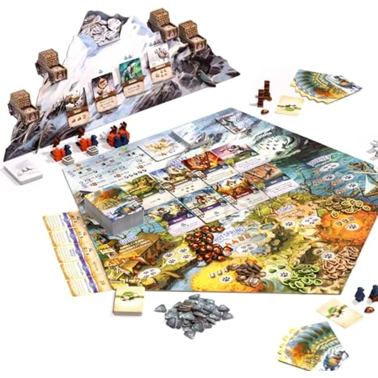 Tabletop Tycoon Everdell Silverfrost Essentials Edition, eigenständiges Brettspiel mit atemberaubender Kunst und Erkundungselementen – Bild 4