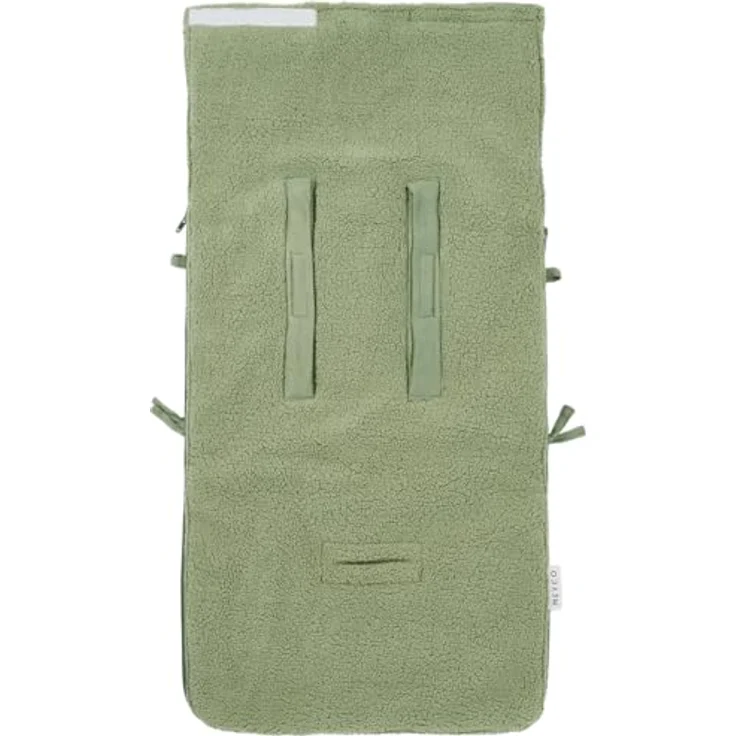 Meyco Baby Fußsack Teddy Olive Green, 40x82cm, für Autositz Gruppe 0 und Kinderwagen, weich und bequem – Bild 3