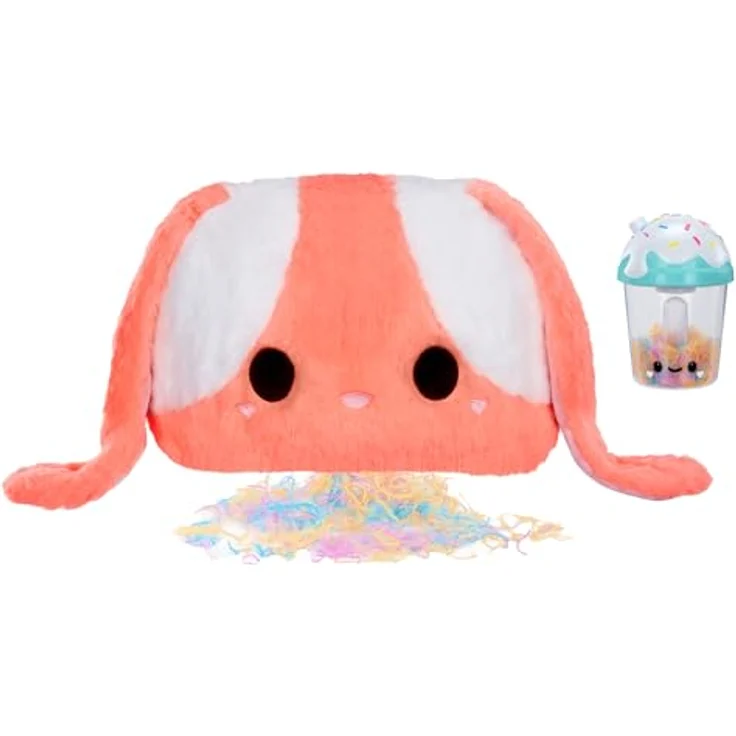Fluffie Stuffiez Pillow Fight Plush Bunny, interaktives Kuscheltier mit ASMR-Funktion, einfache Reinigung mit eigenem Staubsauger, für Kinder ab 4 Jahren und Sammler – Bild 1