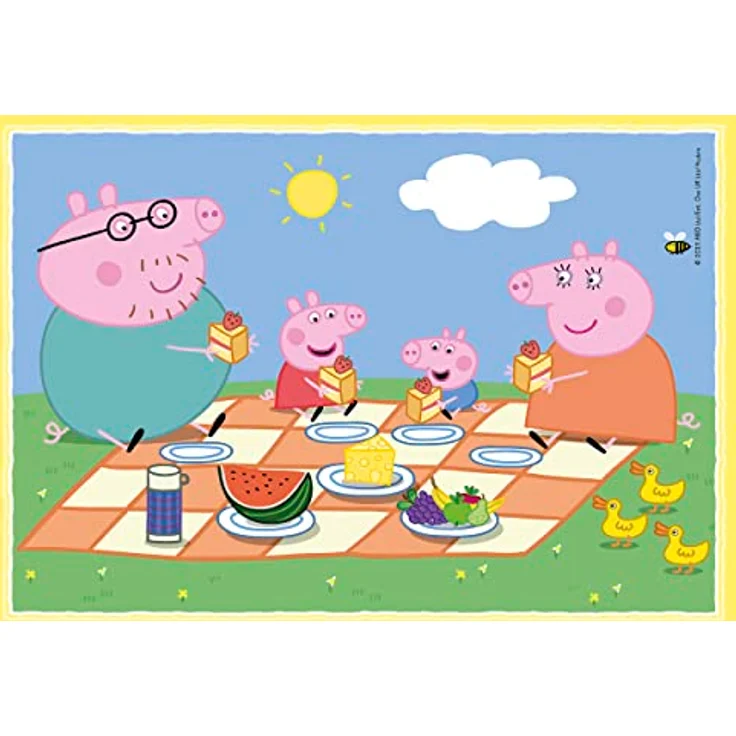 Clementoni 21516 Supercolor 4 In 1-Peppa Pig-Puzzle 12,16,20,24 Teile Ab 3 Jahren, Buntes Kinderpuzzle Mit Besonderer Leuchtkraft & Farbintensität, Geschicklichkeitsspiel Für Kinder – Bild 4