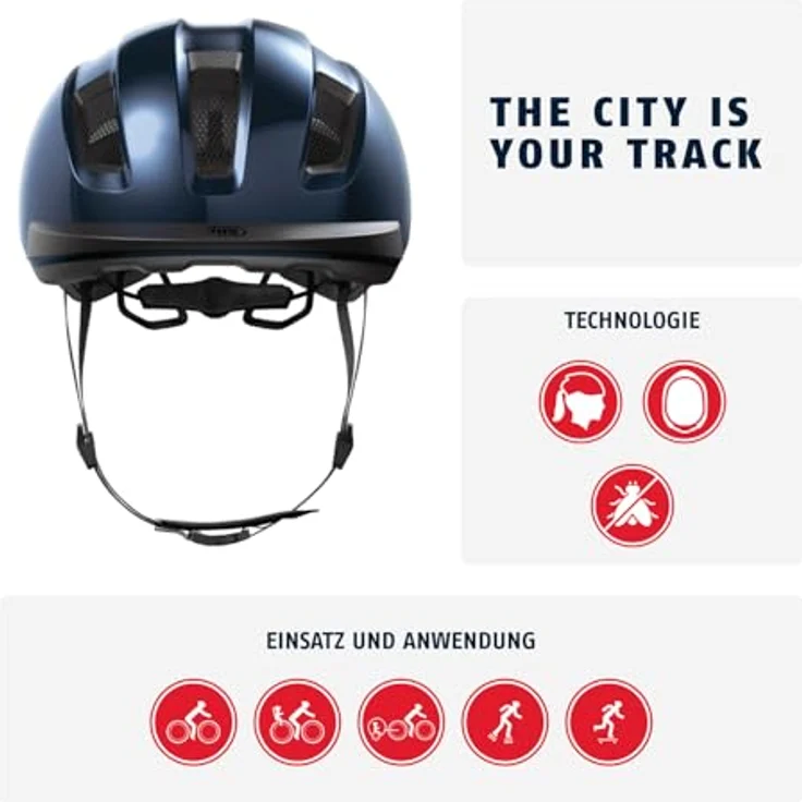 ABUS Fahrradhelm PURL-Y NTA-Schutzhelm, Blau, Größe M - für E-Bike und S-Pedelec, für Erwachsene und Jugendliche – Bild 2