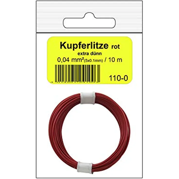Donau Elektronik 110-0SB Single Flex Draht rot dünn im Beutel, Mehrfarbig, (10M) UK