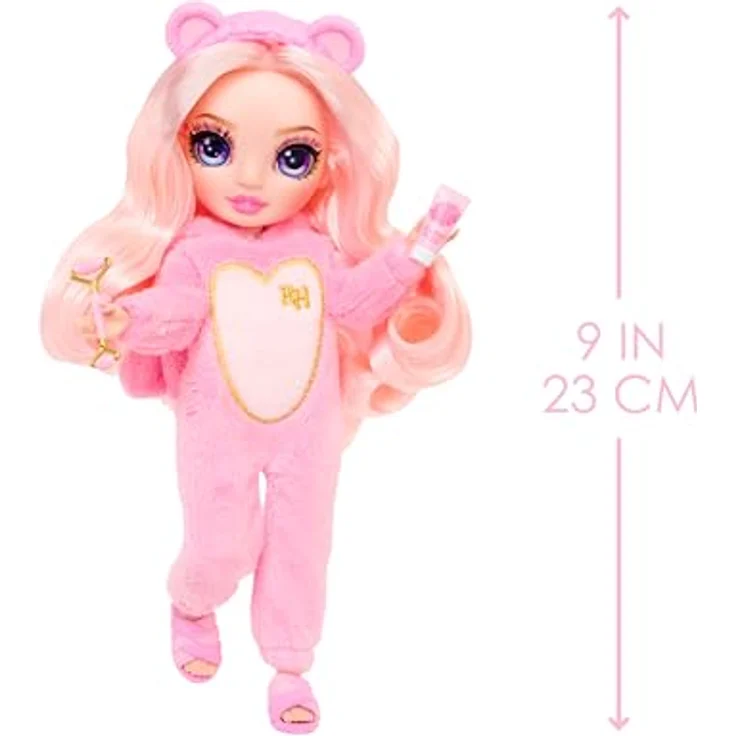 Rainbow High Anziehpuppe Junior High PJ Party Fashion Doll Bella (Pink) - Pyjamaparty Edition mit süßem Design und passenden Accessoires – Bild 3