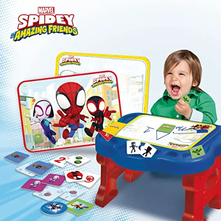 Lisciani - Marvel Spidey - Super Edugames-Büro - Didaktisches Büro mit über 10 Lernspielen - Für Kinder ab 2 Jahren - Fördert Kreativität und Logik - Hergestellt in Italien – Bild 2