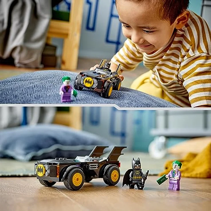 LEGO 76264 DC Verfolgungsjagd im Batmobile: Batman vs. Joker Spielzeugauto-Set, Superhelden-Starterset mit 2 Minifiguren, Spielzeug für Vorschulkinder, Jungen, Mädchen ab 4 Jahren, schnell aufgebaut – Bild 5
