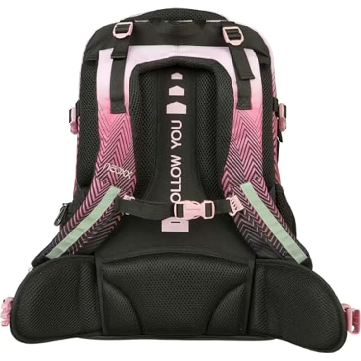 neoxx Active Pro School Backpack Sweet Like Sunset, Schulrucksack mit einstellbarem Tragesystem, 31 x 45,5 x 21 cm, ideal für Bücher und Snacks – Bild 3