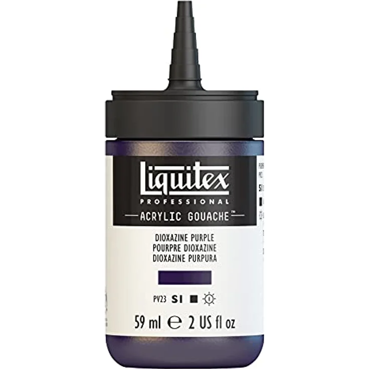 Liquitex Professional Acryl Gouache Dioxazinpurpur, 59ml Flasche, hochdeckend, wasserfest und lichtecht, matt – Bild 2
