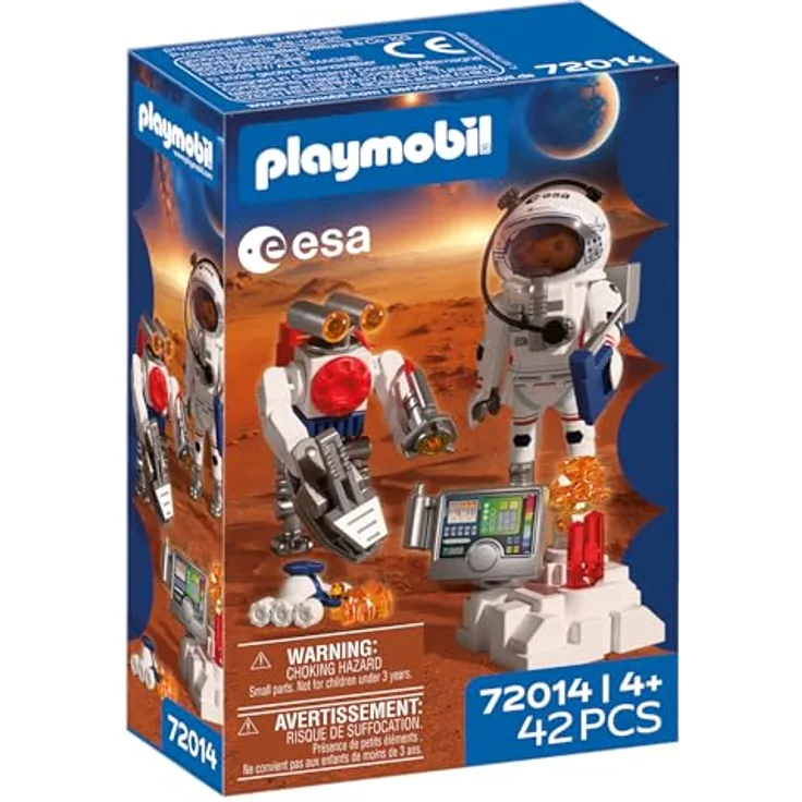 Playmobil® 72014 - Astronaut mit Roboter, entwickelt in Kooperation mit der ESA, für Kinder ab 3 Jahren