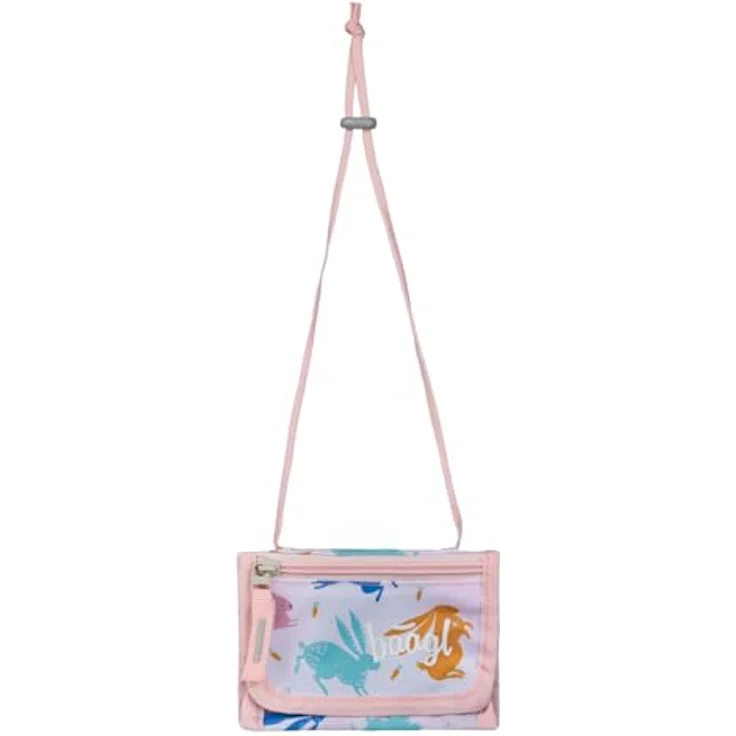 Baagl Brustbeutel Mädchen Geldbörse Kinder Mini Portemonnaie - Bunny, verstellbares Umhängeband, recyceltes Polyester, 14 × 10 cm – Bild 4