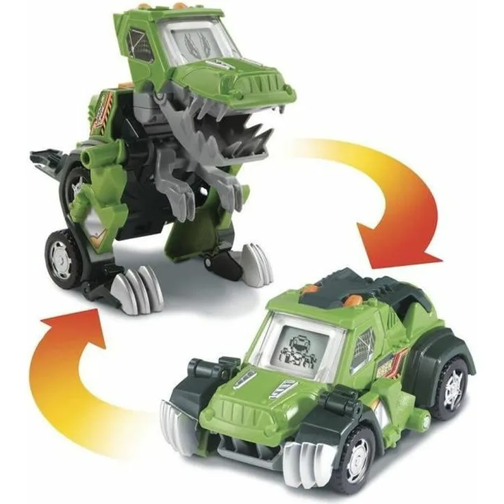 Vtech Switch & Go Dinos Drex Super T-Rex, Transformationsfahrzeug mit Auto- und Dino-Modus, LCD-Anzeige und realistischen Klängen