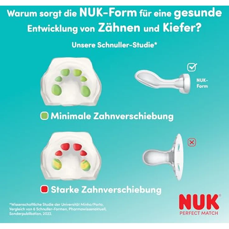 NUK Schnuller Perfect Match Air Silikon, 2er Pack für 0-18 Monate, mit großer Luftzirkulation und minimalem Hautkontakt – Bild 6