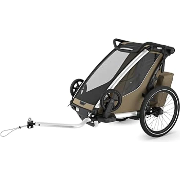 Thule Chariot Cross 2, Fahrradkinderanhänger mit verstellbarem Sitz, FlipWing-System und 5-Punkt-Gurt, schwarz – Bild 5