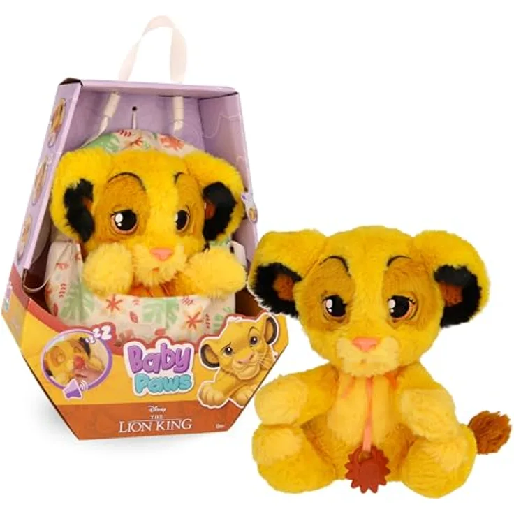IMC Toys Baby Paws Disney Simba, interaktives Plüschtier für Kinder ab 1,5 Jahren, mehrfarbig, mit AAA-Batterien