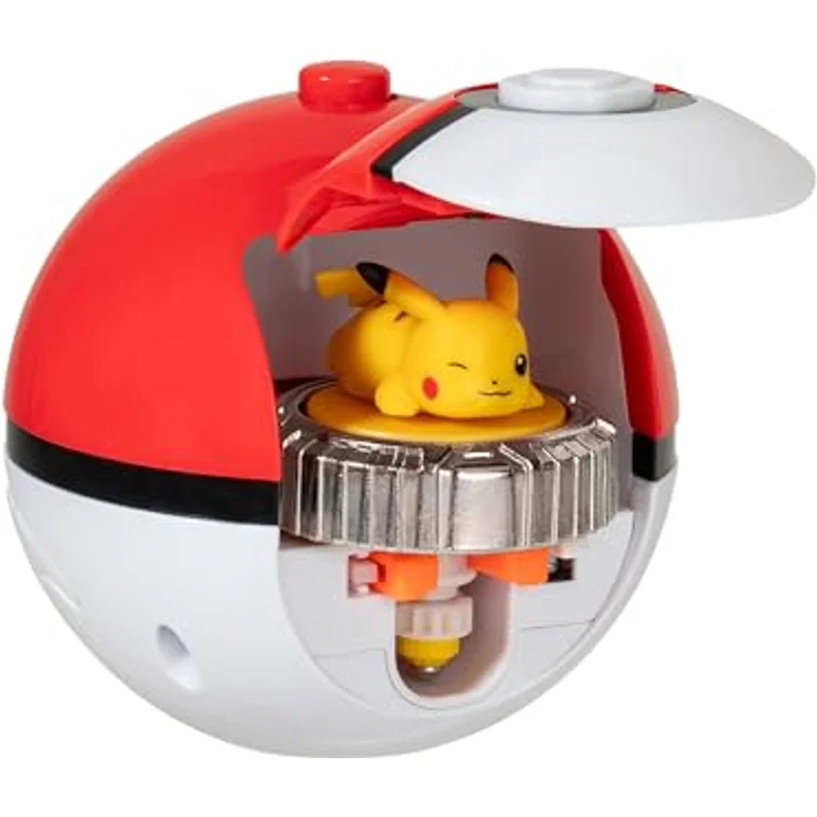 Jazwares Pokémon Battle Spinner Pack, Pikachu #1 mit Pokéball, Sammelfigurenspiel – Bild 2