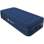 Juskys Luftmatratze Sapri, Einzel-Luftbett, selbstaufblasend, wasserdicht, blau, inkl. Pumpe und Tasche - Preisvergleich