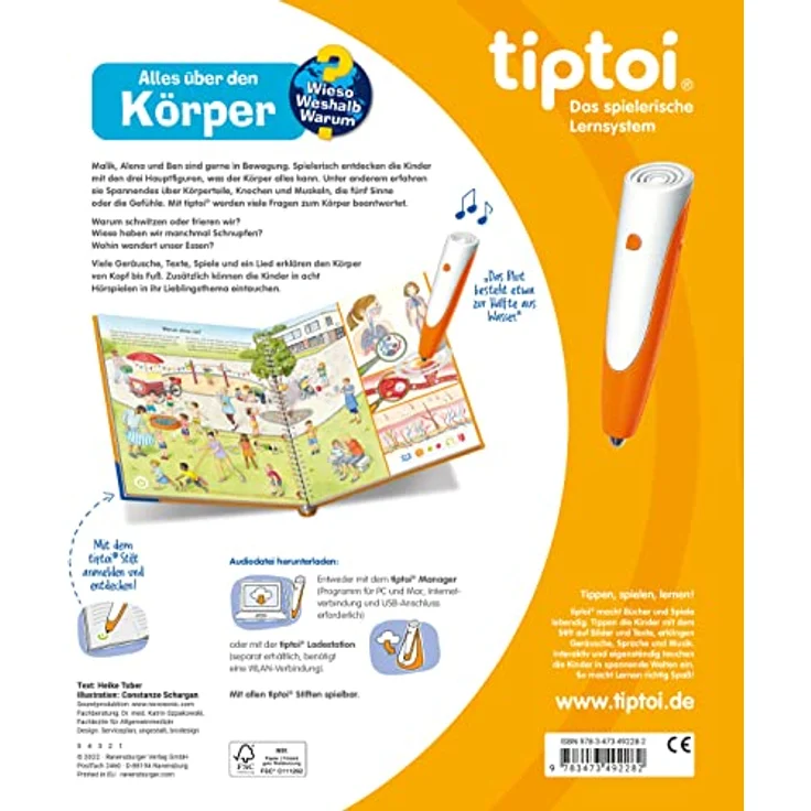 Ravensburger tiptoi® Wieso? Weshalb? Warum? Alles über den Körper, Lernbuch für Kinder ab 4 Jahren, 16 Seiten – Bild 2