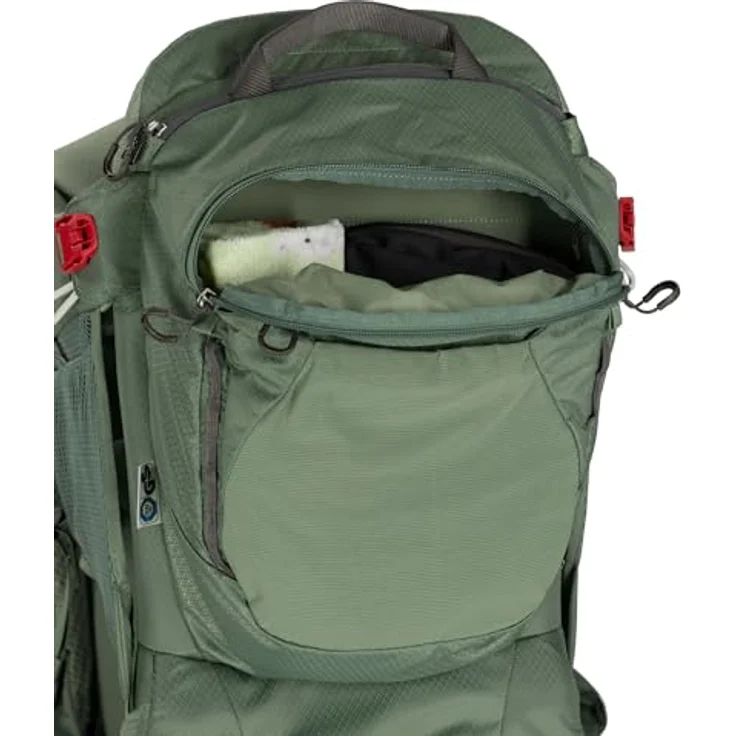 Osprey Poco Child Carrier, Babytrage für Outdoor-Aktivitäten, 24 Liter Stauraum, grün – Bild 6