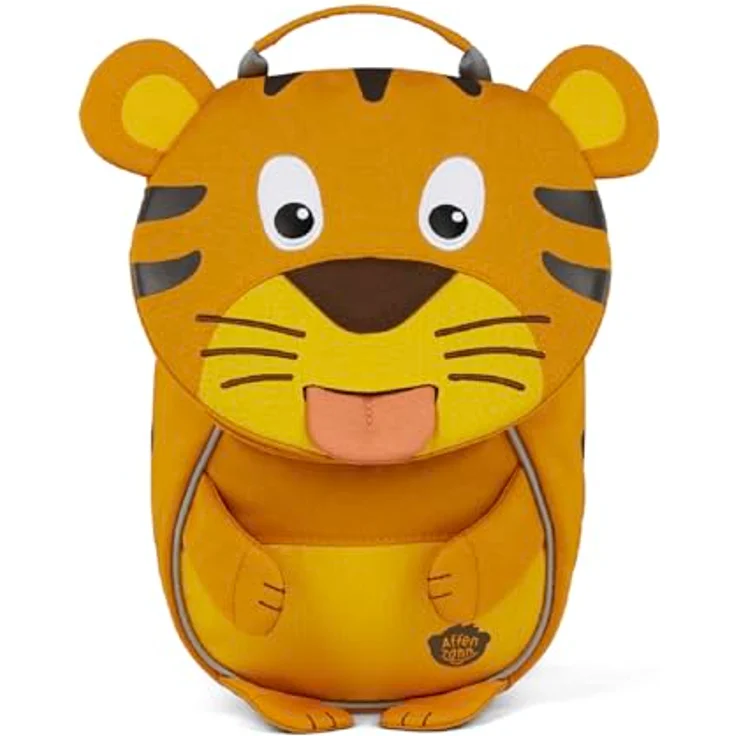 Affenzahn Kleiner Freund, Schulranzen Kinderrucksack Tiger für 1-3 Jahre, 4L Volumen, ab 80 cm Körpergröße, reflektierend – Bild 1
