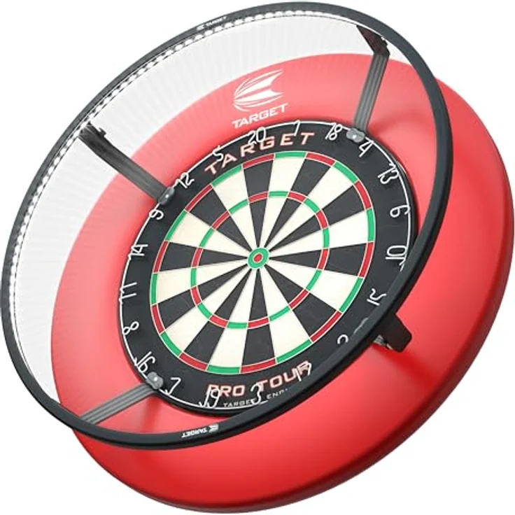 Target Darts Corona Vision Dartboard Lighting System, Schattenfreies LED Ringlicht mit magnetischen Füßen, Schwarz – Bild 1