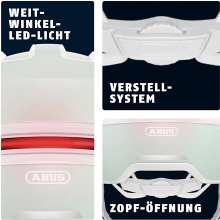 Abus HUD-Y, Kinderfahrradhelm mit magnetischem, aufladbarem LED-Rücklicht und Magnetverschluss, Urban-Helm für Damen und Herren – Bild 5