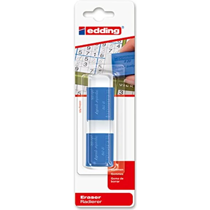 edding R20 Radiergummi - 2 Stück - Kunststoffradierer zum Radieren von Bleistiftmarkierungen – Bild 1