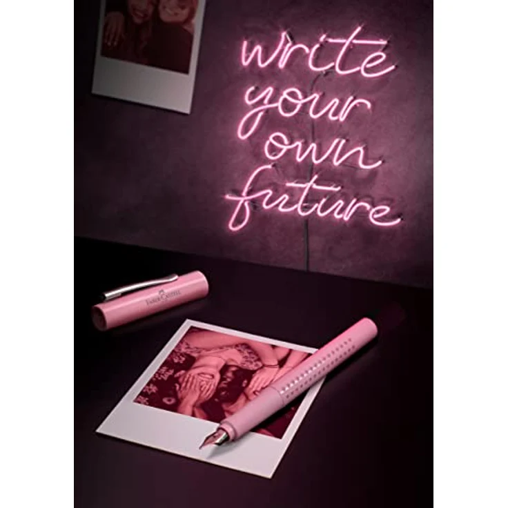 Faber-Castell Füllfederhalter Geschenkset Grip Harmony Füller M und Kuli rose shadows im Metalletui – Bild 7