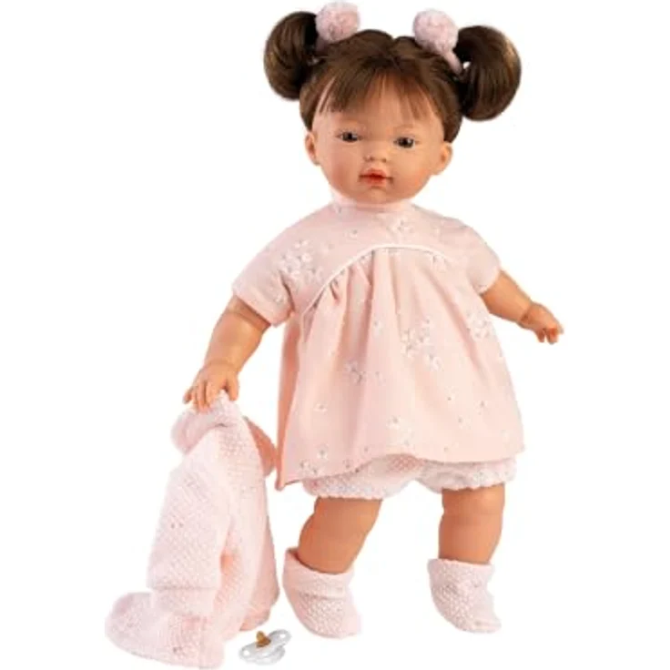 Llorens Stehpuppe Vera, brünett rosa, 33cm, Made in Europe – Bild 3