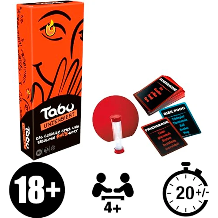 Hasbro Gaming Taboo Unzensiert, Partyspiel für Erwachsene, Brettspiel mit NSFW Inhalt – Bild 2