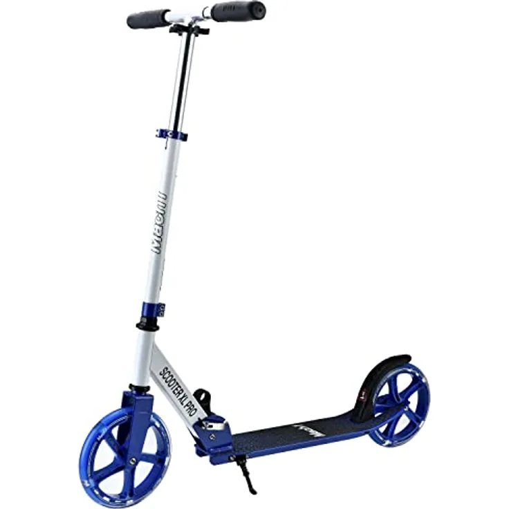Mach1 Cityroller Kick Scooter ALU mit 200mm XXL Wheel Rollen, Tragfähigkeit 100kg, klappbar, mit LED Rollen verfügbar