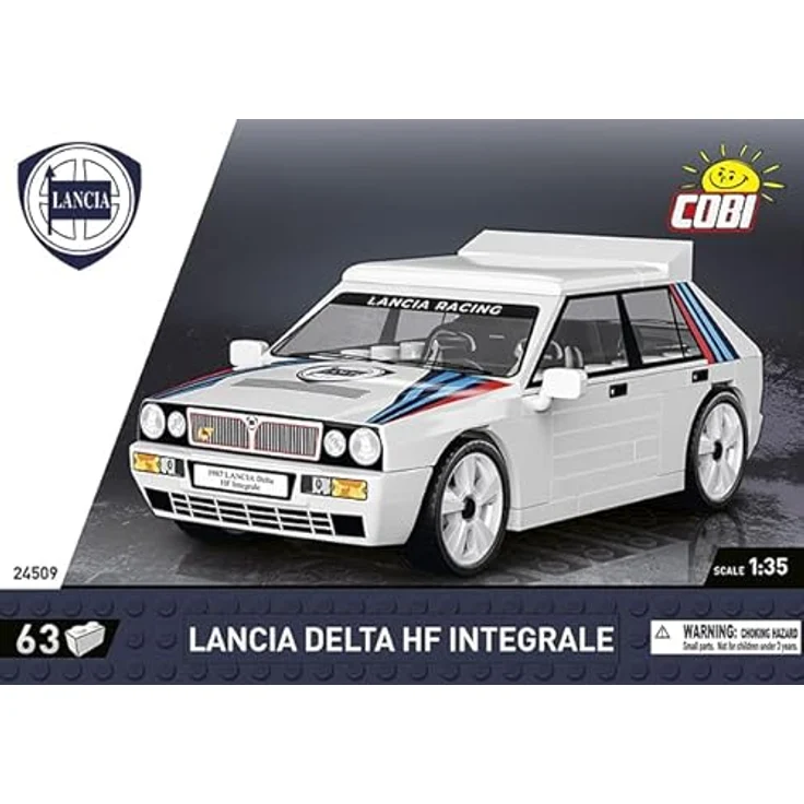 Cobi 24509, 1988 Lancia Delta HF Integrale, Klemmbaustein-Set zur Modellierung des ikonischen Rallyewagens – Bild 2