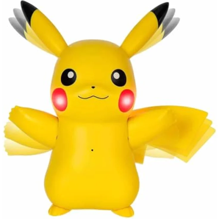 Jazwares Pokémon Deluxe Train Play Pikachu-Spielset, 11,5 cm große interaktive Figur mit über 50 Reaktionen, inklusive Zubehör (Pirsifbeere und Apfel) – Bild 2