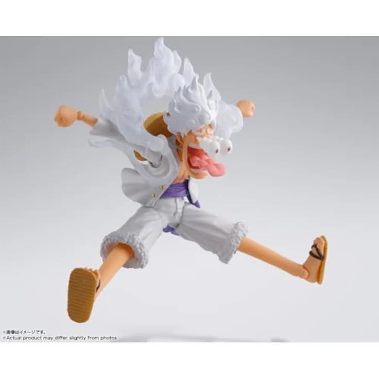 Tamashii Nation Monkey D. Luffy S.H. Figuarts, 15,5 cm Sammelfigur Gear 5 mit 4 austauschbaren Gesichtern und 3 Handpaaren – Bild 9