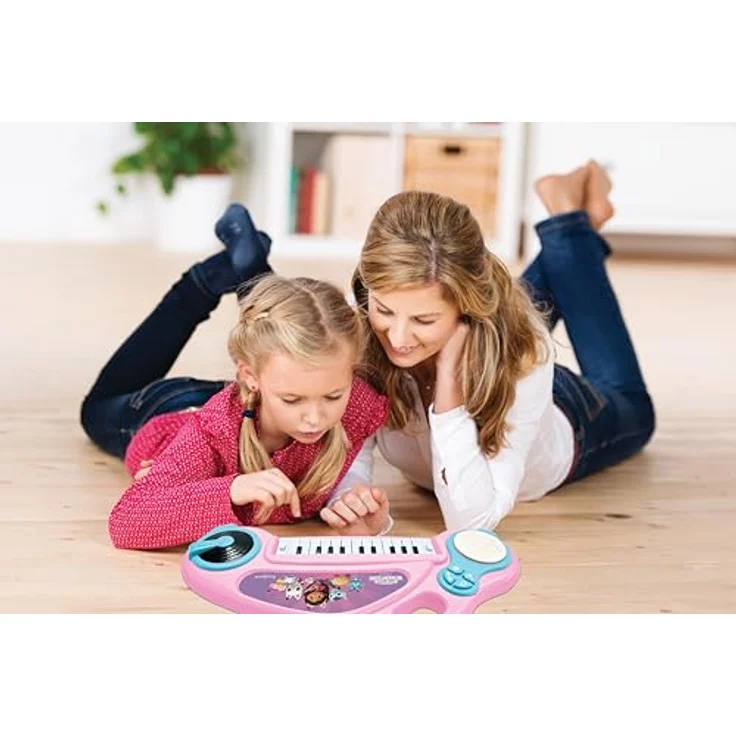 Gabby's Dollhouse Spielzeug-Musikinstrument Beleuchtete Tastatur für kleine Musikerinnen mit farbenfrohem Design – Bild 3