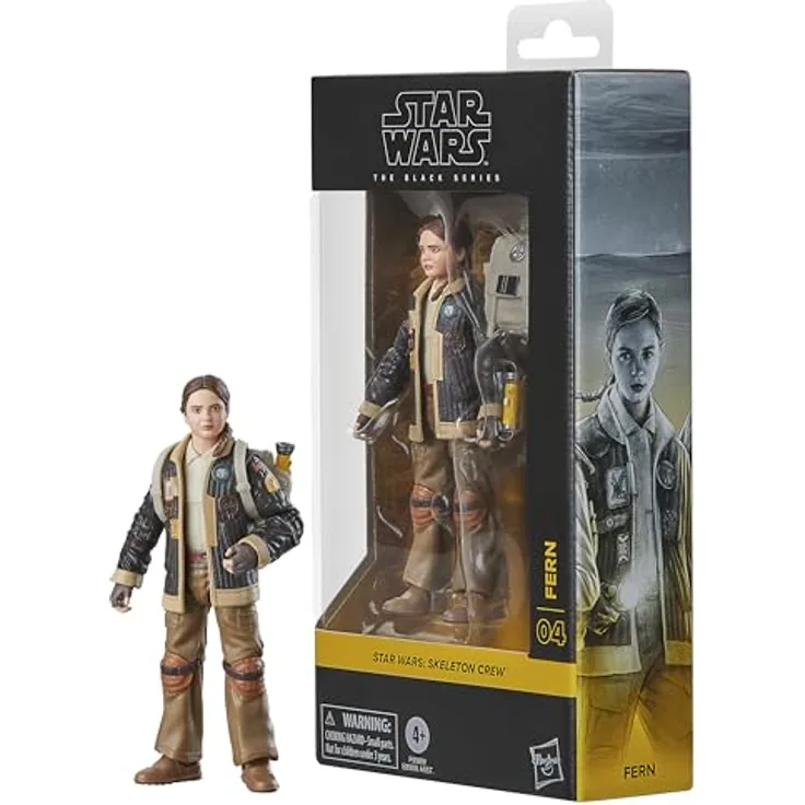 Star Wars The Black Series Fern, Skeleton Crew Action-Figur mit Rucksack und Taschenlampe, 15 cm